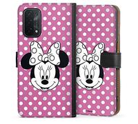 Etui Compatible avec Oppo A54 5G Etui Folio Etui magnetique Motifs à Pois Disney Minnie Mouse