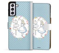 Etui Compatible avec Samsung Galaxy S21 Plus 5G Etui Folio Etui magnetique Produit sous Licence Officielle Disney Alice au Pays des Merveilles