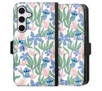 Etui Compatible avec Samsung Galaxy S24 Etui Folio Etui magnetique Lilo & Stitch Produit sous Licence Officielle Disney