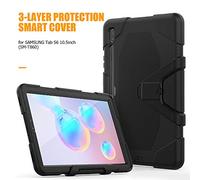 Étui Compatible avec Samsung Galaxy Tab S6 10.5 T860 T865, Coque de Protection avec 3 Couches Blindage Épaisses Résistant aux Chocs, Robuste avec Support pour Galaxy Tab S6 10.5 T860 T865 (Noir)