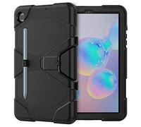 Étui Compatible avec Samsung Galaxy Tab S6 Lite 10.4 P610 P615, Coque de Protection avec 3 Couches Blindage Épaisses Résistant aux Chocs, Robuste avec Support pour Galaxy Tab S6 Lite 10.4 (Noir)