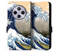 Etui Compatible avec Xiaomi Redmi 14C Etui Folio Etui magnetique Katsushika Hokusai La Grande Vague de Kanagawa ¼uvre d'art