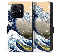 Etui Compatible avec Xiaomi Redmi Note 14 5G Etui Folio Etui magnetique Katsushika Hokusai La Grande Vague de Kanagawa ¼uvre d'art