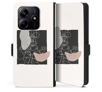 Etui Compatible avec Xiaomi Redmi Note 14 5G Etui Folio Etui magnetique Minnie Mouse l'art du minimalisme Disney