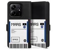 Etui Compatible avec Xiaomi Redmi Note 14 5G Etui Folio Etui magnetique NASA Astronaute Billet d'entrée