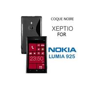 Etui Compatible Coque Compatible Nokia Lumia 925 noir avec film protection d'écran - Coque Compatible de protection TPU smartphone Nokia 925 noire et