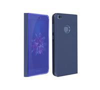 Etui Compatible Huawei P8 Lite 2017 et Honor 8 Lite Housse Compatible folio Miroir support Bleu