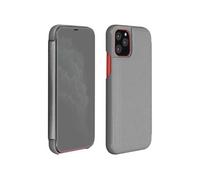 Etui Compatible iPhone 11 Pro Rigide Clapet translucide Miroir Support Vidéo Argent