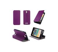 Etui Compatible luxe Archos 50e NEON violet Cuir Style avec stand - Housse Compatible Folio Flip Cover Coque Compatible de protection Archos 50E Neon