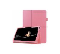 Etui Coque de protection en cuir PU folio ultra-mince pour Surface Go - Rose