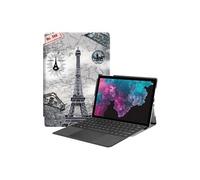 Etui Coque de protection folio ultra-mince intelligent personnalité pour Surface Pro 7 - Gris Gris G