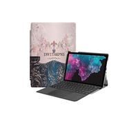 Etui Coque de protection folio ultra-mince intelligent personnalité pour Surface Pro 7 - Rose&Bleu