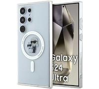 CG MOBILE Karl Lagerfeld Samsung Galaxy S24 Coque arrière Transparente IML Coque Rigide Compatible avec MagSafe Galaxy S24, (S928-Galaxy S24 Ultra)