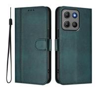 Etui Coque pour Motorola Moto G15 / G15 Power Fentes pour Cartes Protection Etui Housse Premium en Cuir PU Portefeuille vert