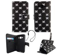 Etui Coque pour Samsung Galaxy J5 2015 Tête de Mort Étui Coque Sac Livre Style