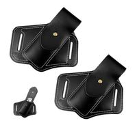 Étui Couteau Ceinture, Lot de 2 Fourreau Pliant, pour Excursion Chasse | Fixation Passant de Ceinture, Cuir PU Résistant, Transport Vertical, Protection Anti-rayures
