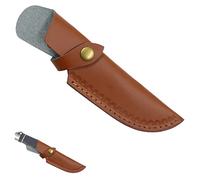 éTui Couteau Cuir Fourreau Sac - Lame Pliante De Chasse Transport En Pour Couteaux Poche à Vintage Marron CôTé Tirant Outdoor Camping Portable Protection Ceinture Pliable