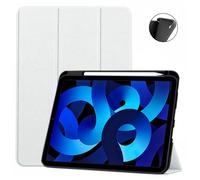 Etui cover Apple iPad 11 pouces 2025 / iPad 11 A16 Smartcover blanc avec porte stylet - Housse blanche coque protection iPad 11eme generation - Accessoires pochette