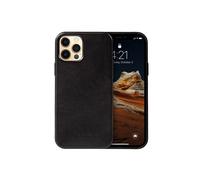 Coque Essential Cover pour iPhone 12 Pro Max en Cuir Écologique Crong Noir