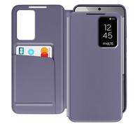 Étui Fenêtre pour Samsung Galaxy S24 avec Clapet Porte-Carte Lavande