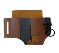 Étui Cuir EDC Tactique, Holster de Ceinture pour Multi Outil, Clip à dégagement Rapide, Pochette de Survie pour Lampe Torche et Couteau Pliant, Porte équipement Outdoor avec Passant de Ceinture