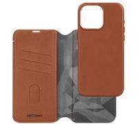 Étui Cuir pour iPhone 15 Pro Coque détachable Anti-chutes 1.2m Portefeuille Compatible MagSafe Decoded Tan Marron G