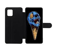 Etui Cuir pour Samsung Galaxy Note 10 Lite Ice Skull - Crâne Glace - Cône Crâne - Skull Art - Housse Fermeture magnétique