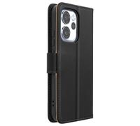 Etui Portefeuille Oppo Reno 15 Pro Cuir Véritable Support Vidéo Noir