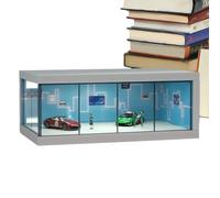 - Étui d'affichage - Armoire lumineuse clarifiante - Mini garage étanche à la poussière - Boîte d'affichage LED - Organiseur - Support de véhicule empilable pour collector Setups Desktop Decor Model