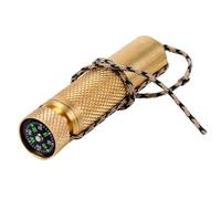 Étui d'allumettes en laiton - Boîte de survie étanche - Pilules robustes - Avec porte-clés - Support en métal hermétique pour camping, randonnée, pêche, équipement d'urgence en plein air