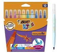 BIC Feutres pinceau Kids Visaquarelle – 10 feutres couleurs assorties
