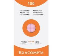 Etui de 100 fiches bristol quadrillé Exacompta 125 x 200 mm Multicolore G
