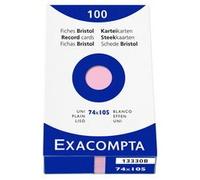Étui de 100 fiches - bristol uni non perforé 74x105mm - Vert