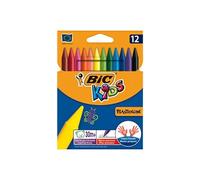 BIC Plastidecor - Craies de cire pour enfants - Étui en carton - Lot de 12