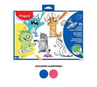 Etui de 15 papiers magiques à effets à colorier A4 - Maped