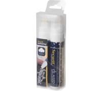 Securit Marqueurs à craie liquide Lot de 2 – Pointe large 7–15 mm – Imperméables – Blanc