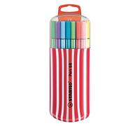 STABILO Feutre dessin Pen 68 – Pointe moyenne – Étui zebrui framboise x20 – Coloris assortis