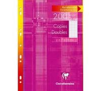 Clairefontaine Copies doubles perforées 4711C A4, 200 p., grands carreaux, 90 g, étui réutilisable