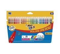BIC Feutres de coloriage Kid Couleur – 24 pièces – Multicolore