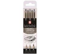 Sakura – Étui de 3 feutres Pigma Micron – Noir – Urban/Archi