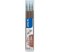 Pilot Pen Recharges pour roller Frixion Ball Set 3 Encre gel thermosensible Pointe moyenne Chocolat
