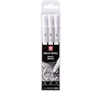 Etui De 3 Stylos Sakura Gelly Basic White - Blanc - 0,3/0,4/0,5 Mm -Sakura