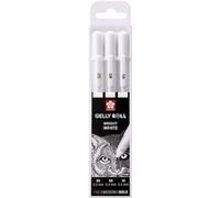 Etui de 3 stylos Sakura Gelly Basic White - blanc - 0.3/0.4/0.5 mm - sakura G