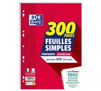 Etui de 300 feuilles simples sous film A4 Oxford Grands carreaux Seyès