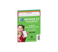 Etui de 32 fiches bristol A5 perforées Oxford Revision 2.0 petits carreaux Modèle aléatoire