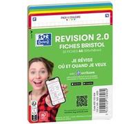 Etui de 32 fiches bristol A6 non perforées Oxford Revision 2.0 Petits carreaux 10,5 x 14,8 cm Modèle aléatoire Multicolore G