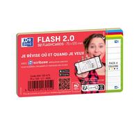 Oxford – Fiches Bristol 2.0 – Paquet de 32, non perforées, 75×125 mm A7 ligné, coloris assortis