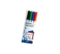 Etui de 4 feutres tableau blanc pointe fine ogive assortis
