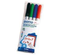 Etui De 4 Feutres Tableau Blanc Pointe Fine Ogive Assortis