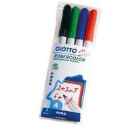 Giotto Robercolor – Pochette 4 feutres tableau blanc assortis – pointe ogive fine